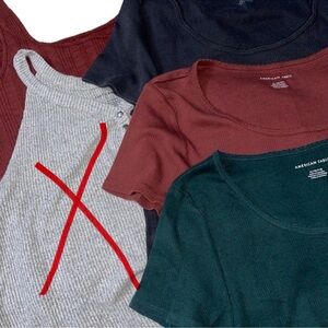 American Eagle Outfitters Multi-Color T-Shirts Bundle, Size XL